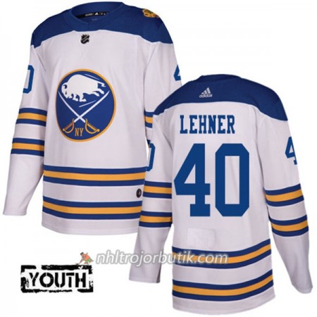 Barn Ishockey Buffalo Sabres Tröja Robin Lehner 40 2018 Winter Classic Adidas Vit Authentic